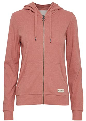 OXMO OXLova Damen Sweatjacke Kapuzenjacke Hoodie mit Kapuze, Größe:XXL, Farbe:Ash Rose Melange (1715141)