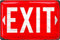 Placa de chapa de metal EXIT – Placa vintage de cine como decoración de bodega de fiesta, pubs y bar – Placa de metal retro como regalo – Señal de salida nostalgia aspecto madera 20 x 30 cm