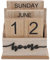 Ewiger Kalender, Flip-Holz-Kalenderblöcke, Retro-Manueller Wiederverwendbarer Tischkalender für Zuhause, Büro, Schreibtischzubehör, Woche, Monat, Datumsanzeige, Dekoration, Geschenkideen