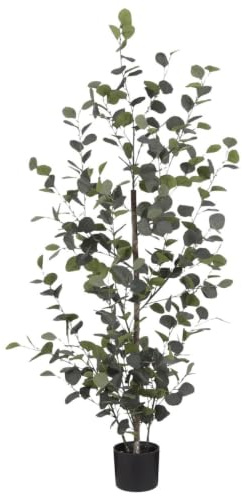 Mica Decorations Eucalyptus Artificial Plant in Flower Pot Height 150 x Diameter 30 cm Green