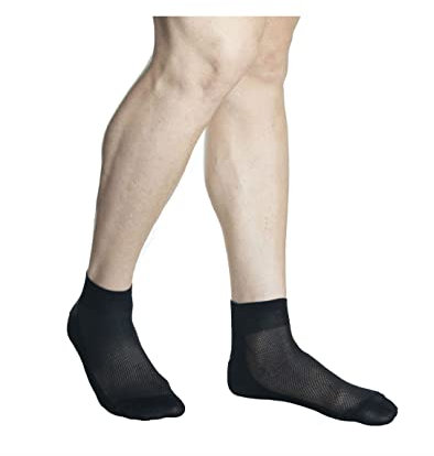 Renato Balestra linea Jeans - 6 Paia Calzini alla caviglia unisex per uomo e donna in cotone filo di scozia traspirante mod. Traspir Nero 39-42