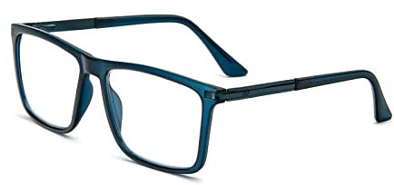 KoKoBin Occhiali da lettura anti luce blu per uomo e donna, filtro luce blu computer, aiuto per la lettura, cerniera a molla in metallo, occhiali a schermo intero, Blu, 1/1.5/2/2.5/3/3.5