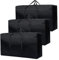 SUOHINAO 3 Pack 180L Large Storage Bags with Zips,Heavy Duty Moving Bags,Large Moving Boxes for Clothes,Duvet,Bedding,Moving House,Blankets