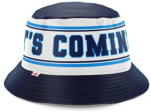 Purple Print House England Supporter Bucket Hat Its Coming Home Football Gift English White Blue Hat Fan Footy Supporters Wear Men Women Kids