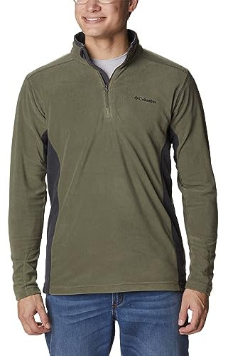 Columbia Klamath Range 2 Half Zip, Felpa In Pile Uomo, Stone Green/Shark, XXL