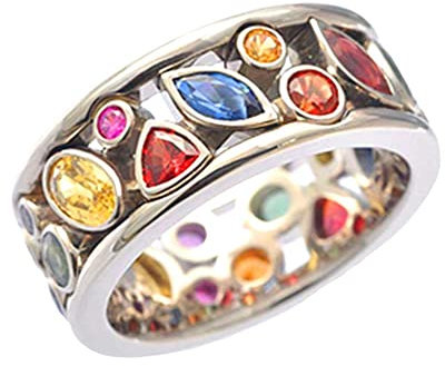 Cikiki TORINA Crystal-Quartz Ionix Ring, Crystal-Quartz Ionix Ring, Ionix Therapy Quartz Crystal Ring for Weight Loss, Lymphdrainage Magnetic Therapy Ring for Women