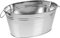Carousel Home Galvanised Metal Drinks Ice Bucket With Handles | Beer Bucket Drinks Pail Chiller Ice Bin | Oval Drinks Ice Tub Wine Beer Bottle Ice Cooler