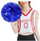 SHTGOI 2 Stück Cheerleading Pompons Metallfolie Cheerleading Pom Poms mit Ring Cheerleader Handblumen Cheers Blumenball für Sportveranstaltungen Ballspiele Tänze Karnevalspartys Blau