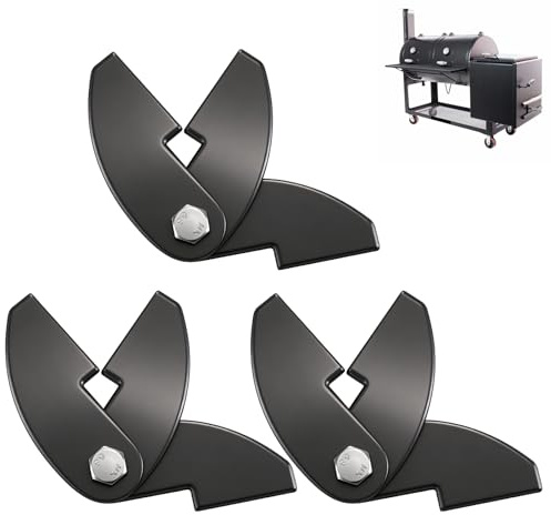 MWEDP 3 Pack Large Heavy Duty BBQ Smoker Hinges Compatible with Burn Shop 8 x 2 1/4 Barbecue Smoker Hinge Doors Welded Parts on Steel Plate | 8 x 2 1/4 Parts Weld On Heavy Duty 3/16 Plate Steel (Include Bolt, nut and washers)