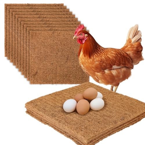 TITA-DONG Hühnernest-Unterlage, 33 X 33 cm, Waschbare Kunststoff-Hühnernistkasten-Einlage, Hühnernistkasten, Hühnernistkasten-Kunststoffmatte, Hühnerstall-Einstreu, Matte,(6 Stück)