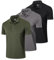 Gaiatiger 3 Pack Mens Polo Shirts Short Sleeve Quick Dry Lightweight Golf Casual Collared Tops Breathable Moisture Wicking Work Shirts（0427） Black Grey Green-M