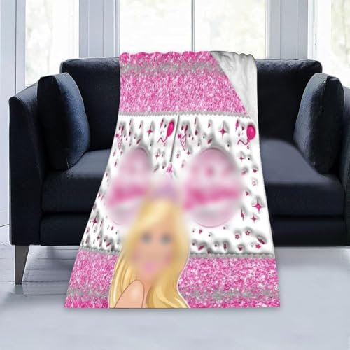 BSNRDX Princess Doll Kuscheldecke für Kinder, Kuscheldecke Wohndecke Flauschig 70 x 100cm Kinder MäDchen Geschenke Jahre Geburtstag Couch Kinder Sofa Flanell Fleecedecke Schlafzimmer Dekor