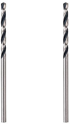 Bosch Professional 3 Stück HSS Spiralbohrer Metal and Wood (für Metall und Holz, Ø 2 mm, Länge 49 mm, Zubehör Bohrer) (Packung mit 2)