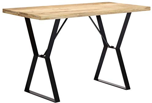 ADWOA Esstisch 120 x 60 x 76 cm Massivholz Mango Esstisch Ausziehbar Holz Konsolentisch Ausziehbar