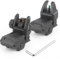 ZBULAR ZR-A2 Flip Up Front und Rear Backup Visiere mit grün-roten Faseroptik-Punkten, werkzeuglos einstellbares Visier schneller Übergang (schwarz)