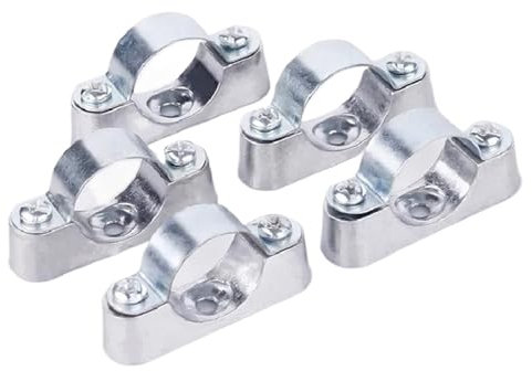 5/10 Stück 16/20/25/32/40/50 Mm Aluminiumlegierung, Off-Wall-Code, Sattelklemme, Rohrschelle, Rohrhalterung, Fester Clip (Size : 40mm 5pcs)