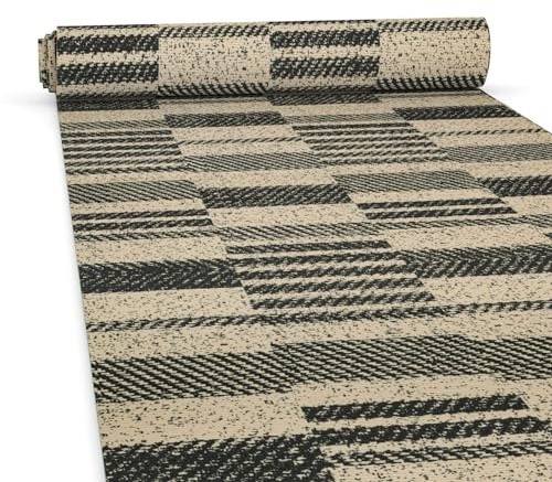 ANRO Küchenteppich Küchenläufer Teppich Läufer Küche waschbar rutschfest Barcode Abwaschbar 200 x 52cm
