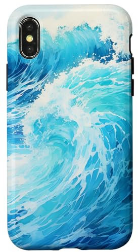 Blue Sea Ocean Waves Case for iPhone X/XS