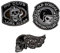 3 Aufnäher No Club Lone Rider Totenkopf Biker mit Helm und Flügel Totenkopf Old School Motorcycles zum Aufbügeln