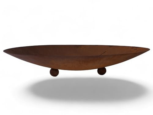 Bornhöft Metall Pflanzen Schale Pflanzentopf Gartendeko Garten Rostige Deko-Schale Ø 40 cm für Garten und Wohnraum, Pflanzschale Edelrost Rund