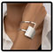 Resweky Chunky Cuff Bracelet Dichiarazione Open Bangle Braccialetto Gioielli Regalo per le Donne (Silver)