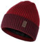Wmcaps Mütze Herren Winter, Thermo Strickmützen für Herren, Warme Fleece Laufmütze Beanie Damen Herrenmütze Winter, Winddichte Wintermütze Männer Gefütterte und Gepolsterte Unisex-Mütze(Rot+Schwarz)