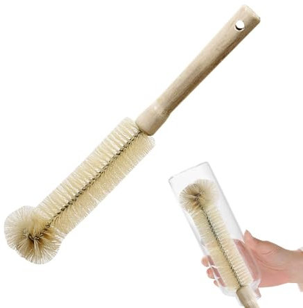 Goupillon Bouteille, Brosse De Nettoyage en Tasse, Brosse Nettoyante pour Bouteilles avec Poils Souples en Nylon Dense, Brosse De Nettoyage À 360 Degrés pour Bouteille d'eau Froide, Disjoncteur Mural