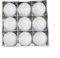 2023 Christmas Baubles for Tree Balls 9pcs PVC Ornaments for Weddings, Parties, and Holiday Decor (White)