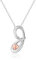 Mesovor Silber Anfänglich Kette für Damen, Halskette mit Buchstaben Namens Anhänger und Herz aus Roségold, Schmuck Geschenke, 50 cm Kette (Buchstabe-J)