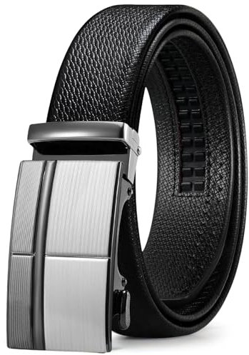 ITIEZY Gürtel Herren, Automatik Ledergürtel Ratsche für Herren Business Anzug, 35mm Breit Männer Gürtel, Größe Angepasst