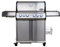 SANTOS S-418 Pro TST – Edelstahl Gasgrill Total Stainless Steel – 4 Brenner – Infrarot Seitenbrenner – Heckbrenner – XXL Warmhalterost – beleuchtete Regler