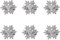 Pack De 6 Pinces À Cheveux Flocon De Neige, Pinces À Cheveux Strass, Pinces À Cheveux Créatives, Pinces À Cheveux Élées, Accessoires Pour Cheveux