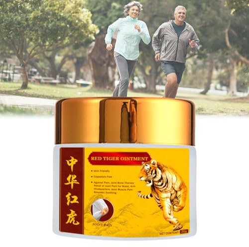 Red Tiger Salbe, 1Pcs Salbe Rot, Gelenk Muskel Schmerzen Schulter beruhigende,Gegen Schmerzen Gelenk Knochentherapie Linderung Von Gelenkschmerzen Creme für Taille, Arm, Hinterhand