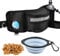 XRPRPX Sac à Friandises pour Chien, Pochette à Friandises pour Chien Sac de Dressage pour Chien Sac de Training Étanche et Portable, avec Gamelle Pliable, pour Voyage Promenade Éducation Canine, Noir