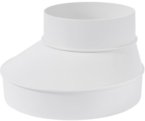 Vent Systems 6 to 4 Inch Round Ducting Reducer - PVC/HVAC Pipe Adapter Connector Cone - ABS Plastic Adaptor for Ventilation Systems - Kitchen Exhaust Fan, Dryer Vent Hose, Cooker 150 to 100 mm
