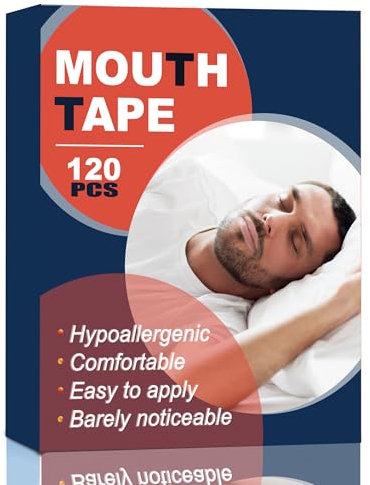 tuncate Mouth Tape for Sleeping-Sagen Sie Schnarchen und Mundtrockenheit mit 120 Stück Nanomaterial Nachts - Exquisit Verpackt für Einfache Anwendung und Bequemen Schlaf, Farblos