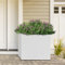 Esyogen Pot de fleurs carré en acier pour l'intérieur et l'extérieur - 60 cm - Grand pot de fleurs carré pour l'extérieur, jardin, entrée, terrasse