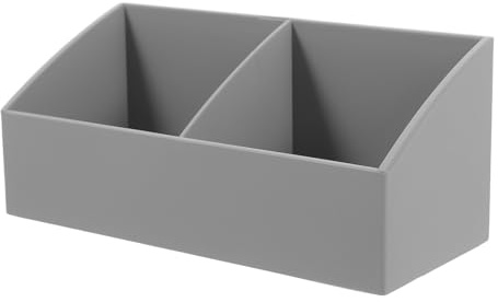 Alipis Plastic Tea Bag Holder: Tea Bag Organiser with 3 Compartments - Sugar Packet Holder for Storage Coffee Salt Bags Home Hotel Countertop (Grey)