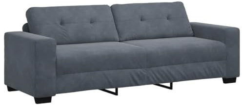 vidaXL 3-Sitzer-Sofa Dunkelgrau 220x78x80 cm Samt