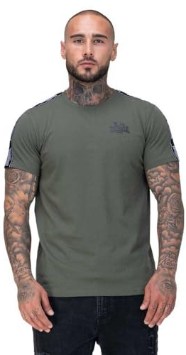 Lonsdale Herren T-Shirt Normale Passform BRINDISTER, Olive/Black/White, S