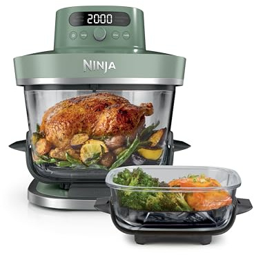 Ninja CRISPi PRO XL, Friggitrice ad Aria in Vetro, Verde Muschio, AS090EUGN
