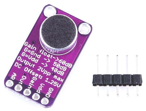 YPBEW Noise MAX9814 Mikrofon Vorverstärker Modul 40dB 50dB 60dB einstellbar für Entwicklungsplatinen ESP826 Mikrofon AGC Verstärkerplatine