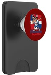 Cool Dabbing Dominican Republic Flag Boy PopSockets PopWallet for MagSafe