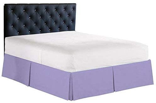 Elegant Comfort 1500 Thread Count Wrinkle & Fade Resistant Egyptian Quality Bed Skirt/Dust Ruffle - Pleated Tailored 14inch Drop, King, Lilac