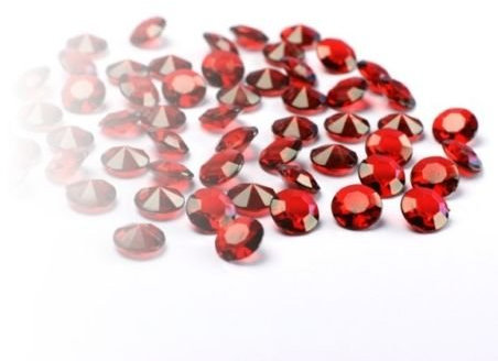 eventkauf 100 Kristalle Diamanten Streuteile Dekosteine 12mm (Bordeaux)