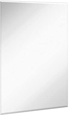 Hamilton Hills 76,2 x 101,6 cm rahmenloser rechteckiger Spiegel | große polierte Glaskernrückseite, Leichter Kosmetikspiegel | abgeschrägte Badezimmerspiegel für die Wand | horizontal oder vertikal