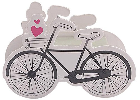 50 Stück Schachteln für Schokodragees in Form eines Fahrrads Herz Love