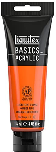 Liquitex Acrylique Basics Tube, Orange Fluorescent, 118ml