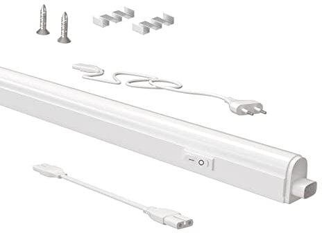 LongLife LED Lichtleiste mit Schalter 11W 1.100lm 4000K IP20 Unterbauleuchte Unterbaulampe Küchenleuchte Beleuchtung für Regale, Schränke, Vitrinen, Arbeitsplatten