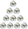 Nuptio 30mm Prisma de Bola Octogonal de Cristal Transparente 10 Piezas - Cuelgan Facetadas Suncatcher Colgante para Lámpara de Techo, Feng Shui, Casa de la Boda, Decoraciones de Oficina
